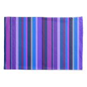 Housse D'oreillers Bleu et violet bandes verticales (Dos)