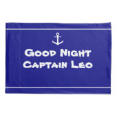 Housse D'oreillers Bleu fait sur commande et blanc de la pièce de (Dos)