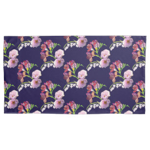 Housse D'oreillers Bleu floral