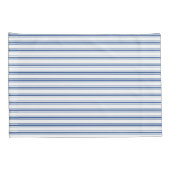 Housse D'oreillers Bleu foncé et blanc matelas Ticking Narrow (Dos-Droit)