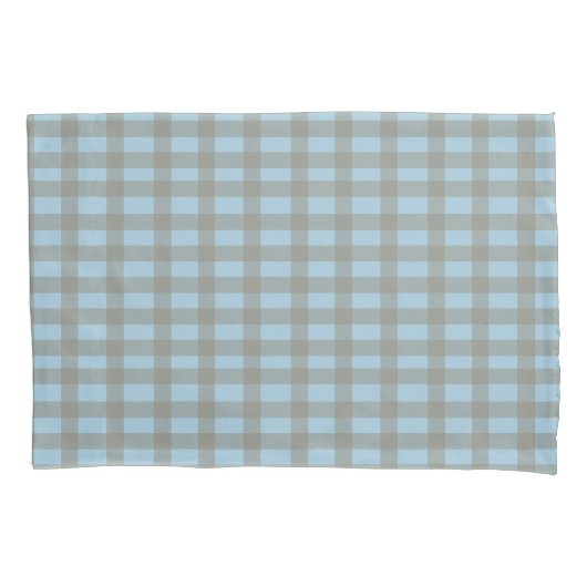 Housse D'oreillers Bleu Gingham (devant)