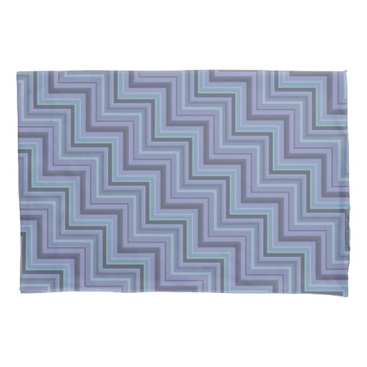 Housse D'oreillers Bleu gris rayures motif (devant)