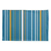 Housse D'oreillers Bleu jaune et blanc (Dos)