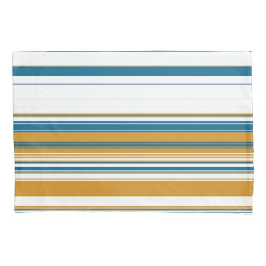 Housse D'oreillers Bleu jaune et blanc (devant)