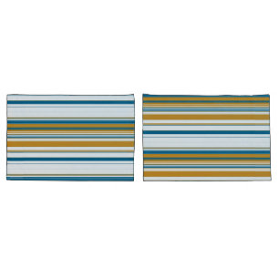 Housse D'oreillers Bleu jaune et blanc