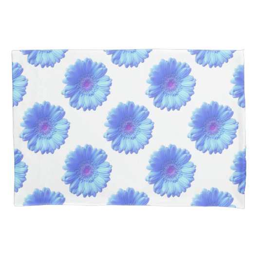 Housse D'oreillers Bleu marguerite (devant)