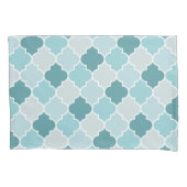 Housse D'oreillers Bleu Marocain Trellis, Lattes, Quatrefoil (devant)