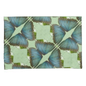 Housse D'oreillers Bleu Morpho Motif Coussin Coque (devant-Droit)