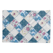 Housse D'oreillers Bleu motif rustique à la mode  de déchirures de ti (Dos)