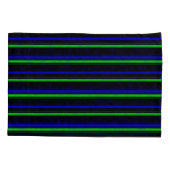 Housse D'oreillers Bleu Noir Grandes Vertes (Dos)