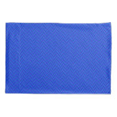Housse D'oreillers Bleu rayures double motif (Dos)