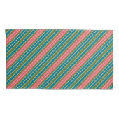 Housse D'oreillers Bleu rose rose pâle Bleu Vert foncé (Dos-Droit)