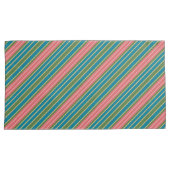 Housse D'oreillers Bleu rose rose pâle Bleu Vert foncé (devant-Droit)