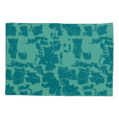 Housse D'oreillers Bleu Seabot Abstrait (Dos)