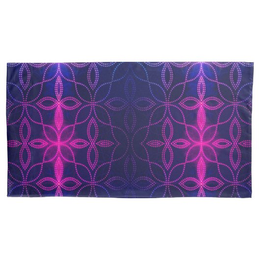 Housse D'oreillers Bleu sur Pillowcase violet (devant)