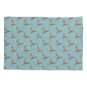 Housse D'oreillers Bleu tropical Oiseau moderne du Paradis dessiné à (Dos-gauche)