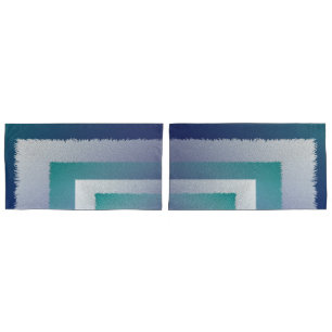 Housse D'oreillers bleu turquoise gris ex pastel