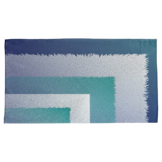 Housse D'oreillers bleu turquoise gris ex pastel (devant-Droit)