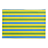 Housse D'oreillers Bleu vert et jaune (Dos)