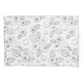 Housse D'oreillers Bleuets en noir et blanc (devant-gauche)