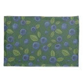 Housse D'oreillers Bleus sur vert foncé (Dos-gauche)