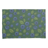 Housse D'oreillers Bleus sur vert foncé (devant-Droit)