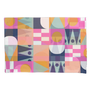 Housse D'oreillers Bloc de couleur africain, motif géométrique.