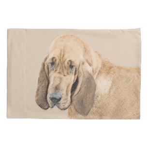 Housse D'oreillers Bloodhound Peinture - Joli chien d'origine art