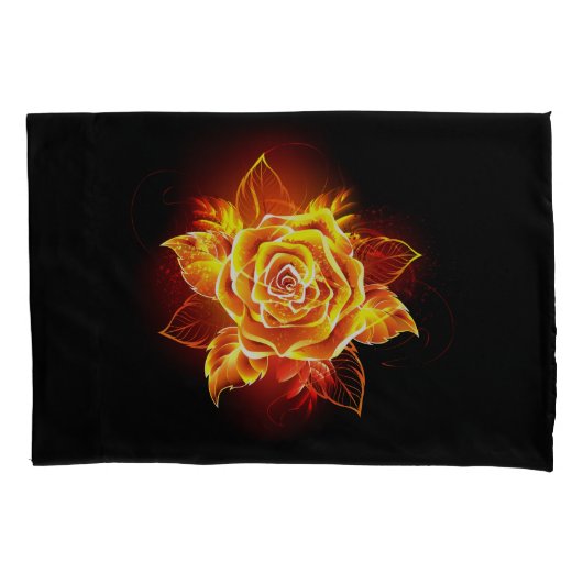 Housse D'oreillers Blooming Fire Rose (devant-gauche)