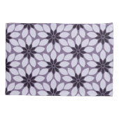 Housse D'oreillers Bloquer l'impression Fleurs carrelées violet (Dos-gauche)