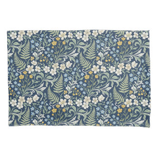 Housse D'oreillers Blue and green botanical pattern