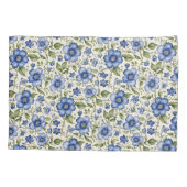 Housse D'oreillers Blue Forget-Me-Nots Fleece Florale (Dos)