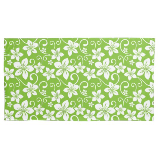 HOUSSE D'OREILLERS BLUE HAWAII (LIME) (devant-gauche)