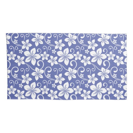 HOUSSE D'OREILLERS BLUE HAWAII (PERIWINKLE) (Dos-Droit)