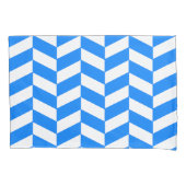 Housse D'oreillers Blue Herringbone Azure (devant-gauche)