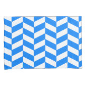 Housse D'oreillers Blue Herringbone Azure (devant-Droit)