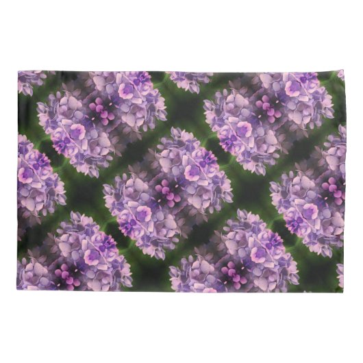 Housse D'oreillers Blue Hydrangea Petals Motif d'art Abstrait (Dos)