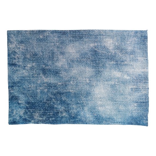 Housse D'oreillers Blue Jeans Denim, Arrière - plan texturé. (devant)