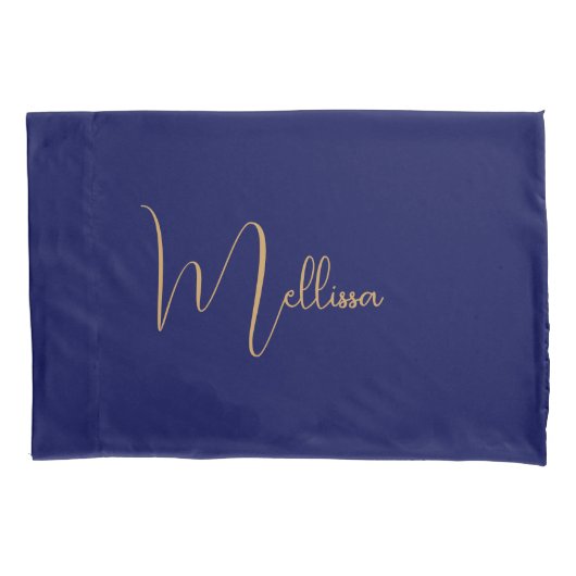Housse D'oreillers Blue minimalist custom name  (devant)