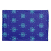 Housse D'oreillers Blue Nautical Sailing Compass (Dos)