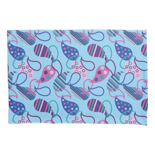 Housse D'oreillers Blue Paisley (devant)