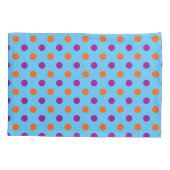 Housse D'oreillers Blue Purple Orange Polka Dot Pattern (Dos)