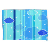 Housse D'oreillers blue strips clouds dots (devant)