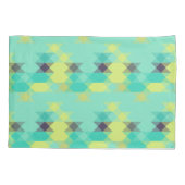 Housse D'oreillers blue yellow turquoise yellow and aqua  (Dos)