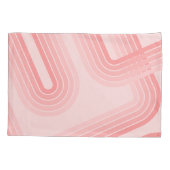 Housse D'oreillers Blush Pink Mod Retro Stried Motif Nom personnalisé (Dos)