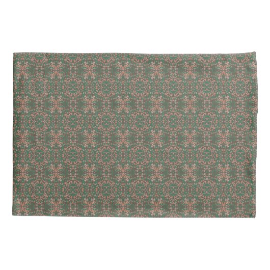 Housse D'oreillers Bohème Feuilles de automne verdure Motif sans cout (Dos)