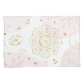 Housse D'oreillers Boho Astrologie Gold Motif céleste (devant-Droit)