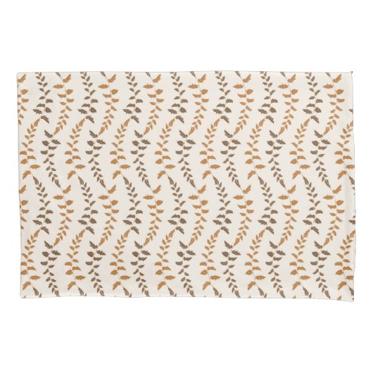 Housse D'oreillers Boho Cream Fern Strings - motif sans soudure. (devant)
