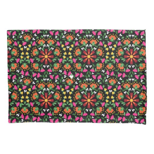 Housse D'oreillers Boho Design Bold Color Floral (devant)