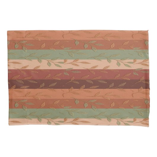 Housse D'oreillers Boho Leaf Motif Rustic Home Décor (devant)